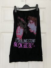 Rolling Stones Amplified Black And Blue Strapless Long Top