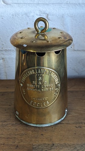 Protector miners lamp - miners, brass