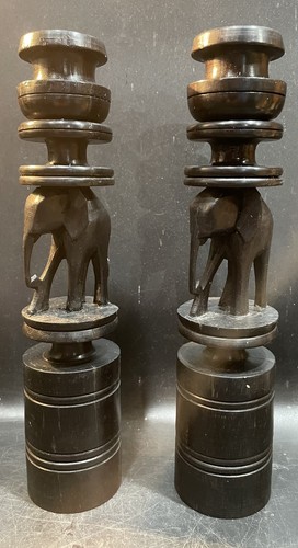 Vintage carved elephant - carved,
