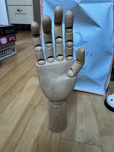 Wooden articulated hand - wooden,