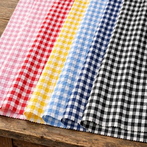 Seersucker 1cm check gingham - 1cm,