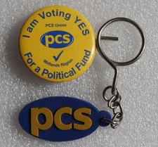 PCS Trade Union Badge & Key Ring