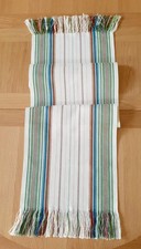 Swedish striped cotton table runner 126cm