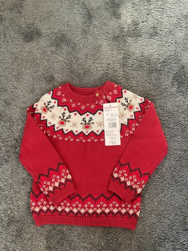 Girls xmas jumper new - girls, f&f