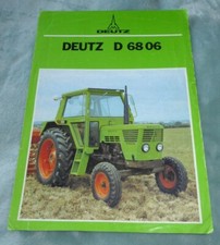 Vintage Deutz tractor brochure for the D6806 dated September 1977