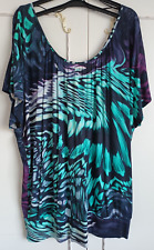 "BHS" Ladies Top/Tunic Multicoloured Very Pretty Vibrant Colours and Pattern