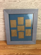 Multi Aperture Photo Blue Wooden Photo Frame 13" x 15"