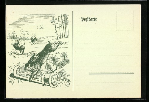 Postcard invitation hunt - invitation,