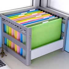 A4 Suspension File, Polypropylene Filing Cabinet Suspension Files with Tabs a...
