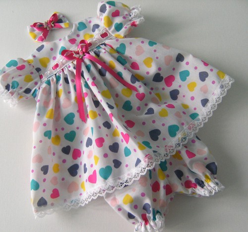 Multi hearts dress hair - dress,, hair-clip