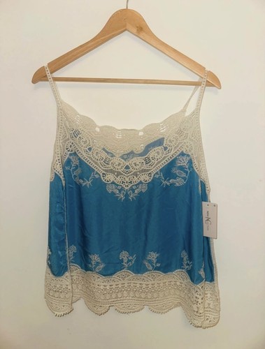 Blue crochet lace embroidered - crochet,