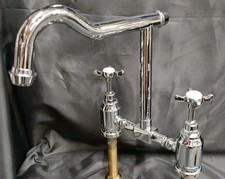 CHROME DECK MOUNTED MIXER TAPS