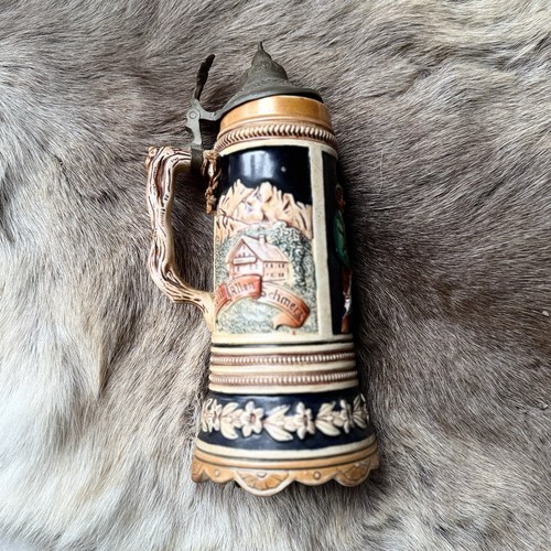 Vintage german lidded beer - vintage,