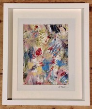 C Tait Mixed Media Small Abstract Painting