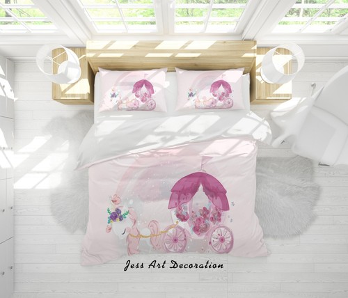 Unicorn carriage floral - unicorn,