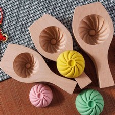 Wood baozi mold - 1x, steamed