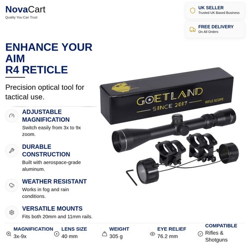 9x40 scope r4 crosshair - -,