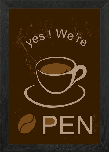 Cup coffe framed wall - cup, a