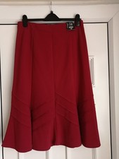 New Ellie Louise Women's Maroon Red Trumpet Skirt Size 14