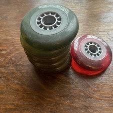 Scooter Wheels, Without Bearings Six In Total Five Grain One Red