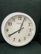 Cath Kidston Retro Clock 26cm Wall Clock White / Cream Made In Wales