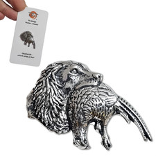 Spaniel & Pheasant Pewter Pin