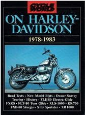 HARLEY DAVIDSON FLH80 FXRS FLT80 XLS/XR1000 KR750 FXB80 XLS '78-83 ROADTEST BOOK