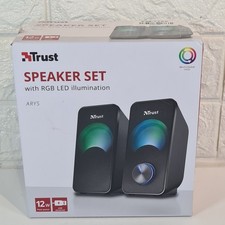 Trust Arys Compact 2.0 Channels Wired USB/Jack RGB LED Speaker Set - Used