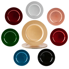 6x Metallic Charger Plates Wedding Party Dining Table Setting 33cm