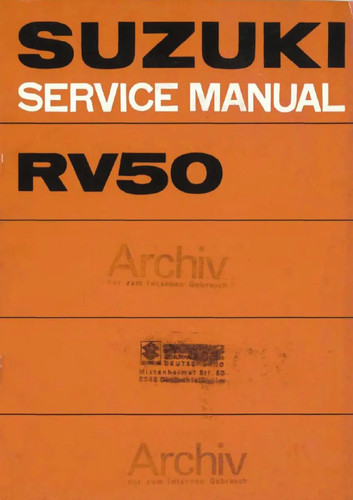 Suzuki rv50 1978 service - suzuki,