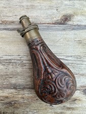 Antique  Patent Brass & Copper Powder Flask