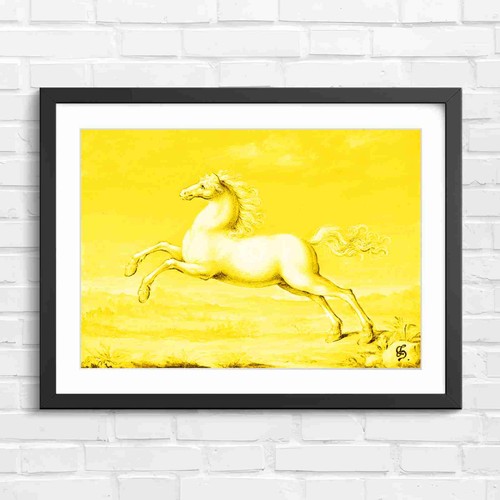 Rearing white classical - classical, horse