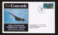 Concorde 1976 First Flight Flown Cover Washington - London