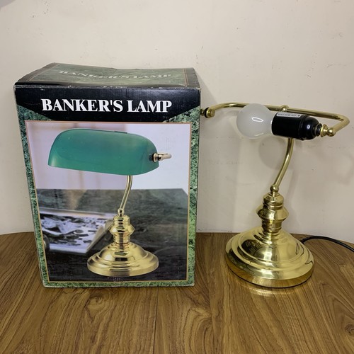 Vintage bankers lamp - vintage,