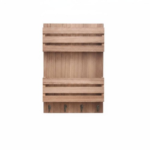 Wood mail organizer - wood,