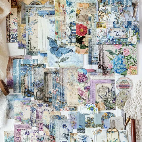 Vintage blue scrapbooking - vintage,