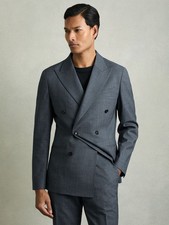 Reiss Mens Blue Wool Suit
