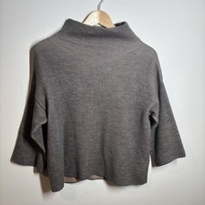 Crea Concept Women High Turtle Roll Neck Wool Blend Jumper Size 38 UK Size 10