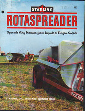 1968 Starline "ROTASPREADER" Rotary Manure Spreader Brochure Leaflet