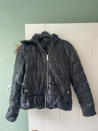Zara shiny black puffer - , jacket