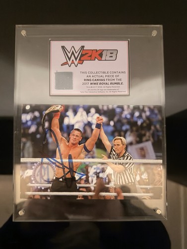 John cena autographed mat - john,