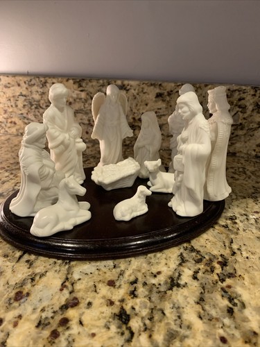 Antique manger scene ceramic - antique,
