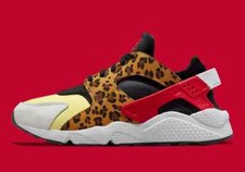 NIKE AIR HUARACHE TRAINERS UK 8 EU 42.5 LEOPARD PRINT SNEAKERS DAY DM9092-700