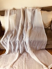 Single Curtain Panel Sheer white Light Filtering width 60" by 72" drop