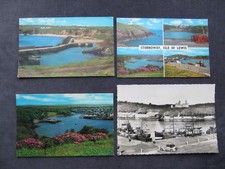 4 POSTCARDS ISLE OF LEWIS, SCOTLAND STORNOWAY, PORT OF NESS HARBOUR LEWIS CASTLE