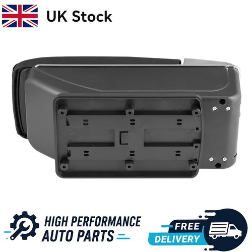 Black leather arm rest box - leather, for