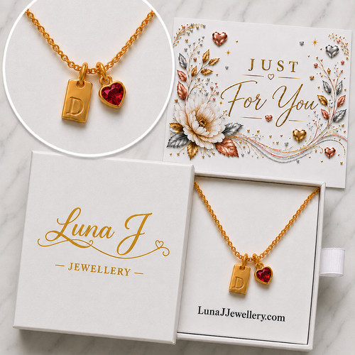 Gold letter necklace - gold,