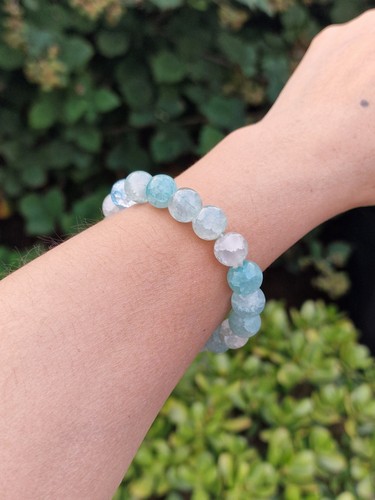 Light blue natural crackle - natural,