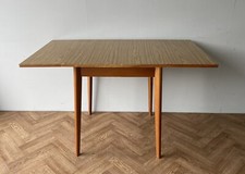 Vintage Retro Mid Century Space Saving Drop Leaf Extending Dining Table Formica