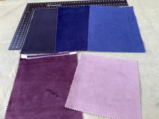  PIECES blue 5 Samples Suede